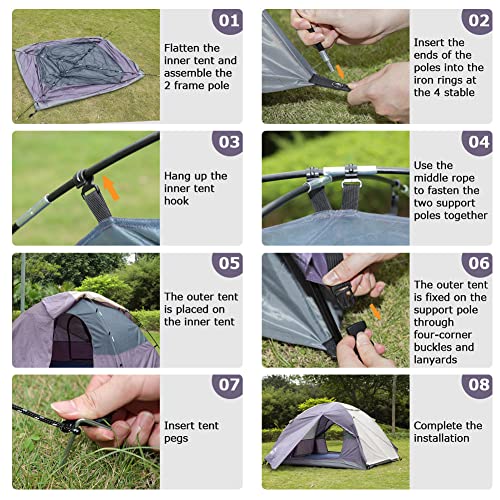 Waterproof Camping Tent for 2 People