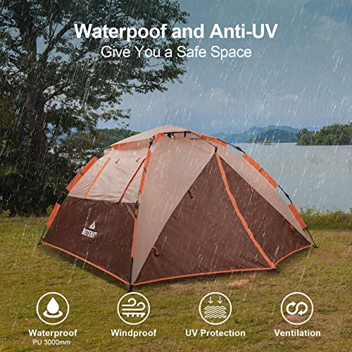 4 Person Family Dome Tent, Waterproof and Windproof