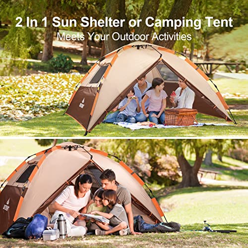 4 Person Family Dome Tent, Waterproof and Windproof