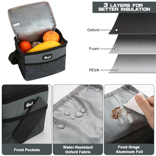 Uhat Adult Dual Compartment Cool Bag - 5L (Grey)