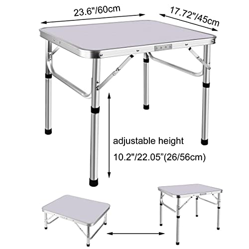 Portable Folding Camping Table, Outdoor Indoor, 2ft