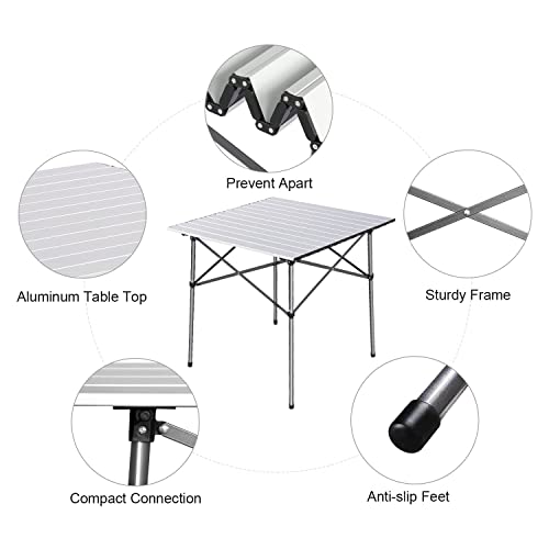 Folding Aluminium Camping Table - Compact, Portable & Sturdy