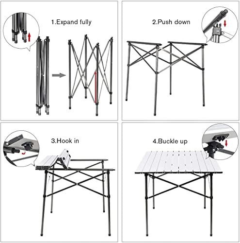 Folding Aluminium Camping Table - Compact, Portable & Sturdy