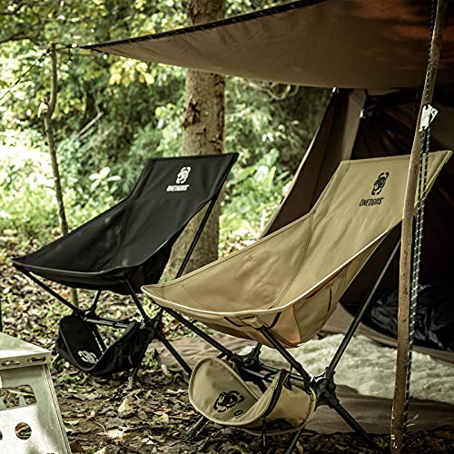OneTigris Folding Camping Backpacking Chair With Back-Rest, 330 lbs Capacity, Compact Portable Lightweight Chair for Hiking Travel (Coyote Brown)