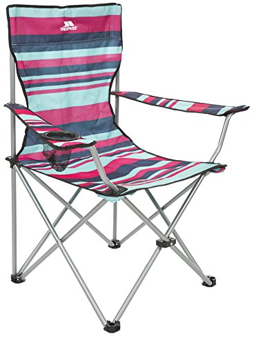 Trespass Branson Camping Chair, Tropical Stripe, Blue