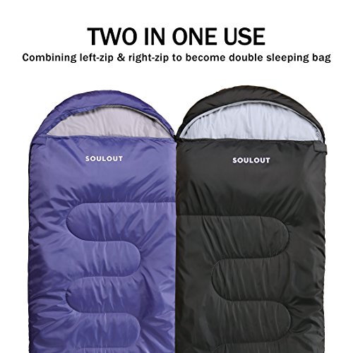 SOULOUT 3-4 Season Sleeping Bag - Lightweight & Waterproof