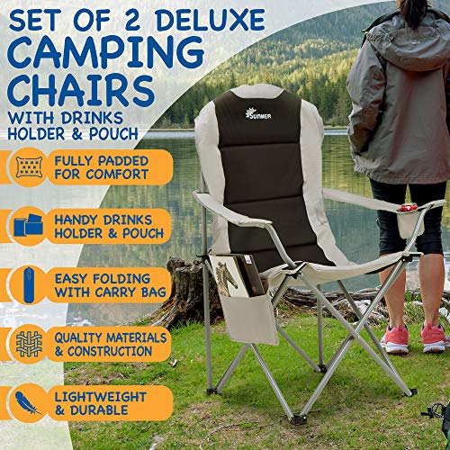 Set of 2 Lightweight Camping Chairs