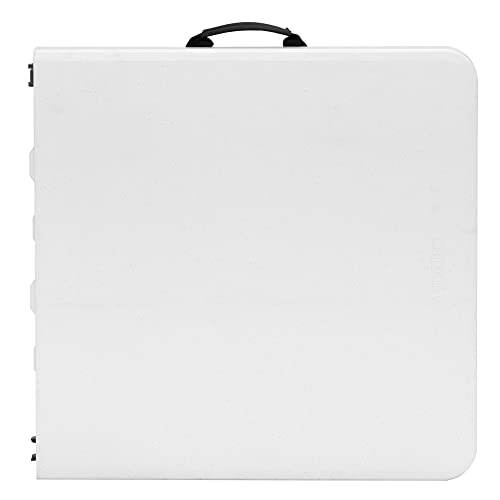 Height-adjustable folding camping table - white (121.9x61x61-91.4 cm)
