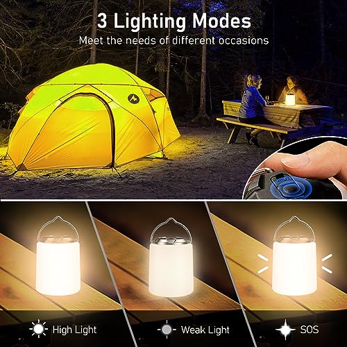 Rechargeable Camping Lantern - 3000K Warm Light, Adjustable