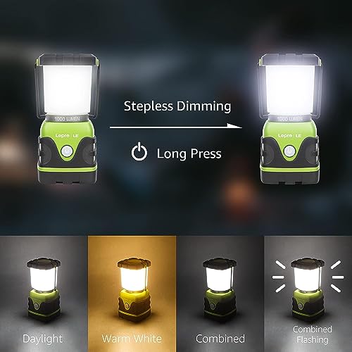 1000 Lumen Dimmable Camping Lantern, Warm to Cool