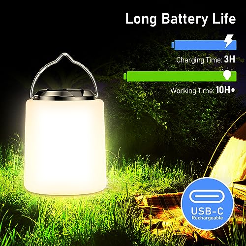 Rechargeable Camping Lantern - 3000K Warm Light, Adjustable
