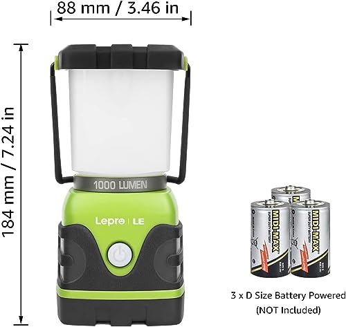 1000 Lumen Dimmable Camping Lantern, Warm to Cool