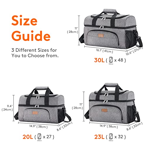 Lifewit Insulated Soft Cooler Bag - Grey