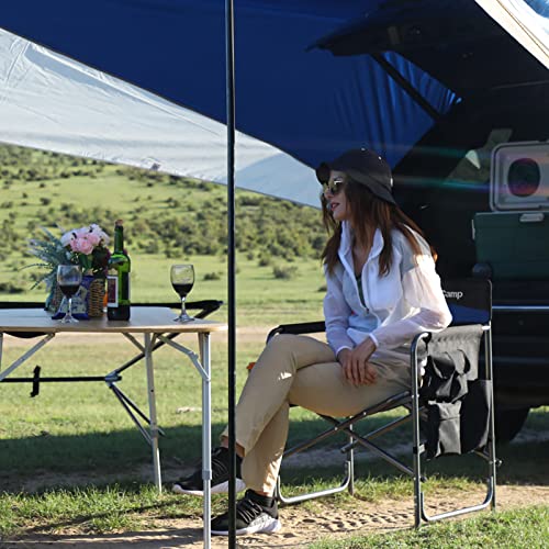 KingCamp Oversize Camping Chairs with Table - Blue