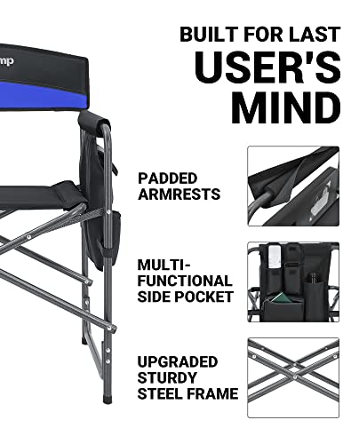 KingCamp Oversize Camping Chairs with Table - Blue