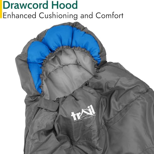 Lightweight Envelope Sleeping Bag: Snug Hood, 3 Season
