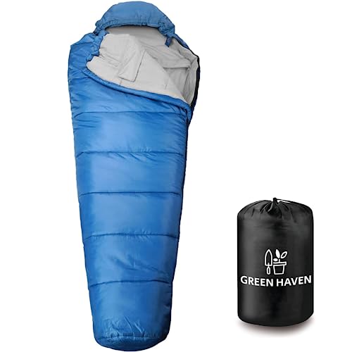 Green Haven Mummy Sleeping Bag - Lightweight & Waterproof