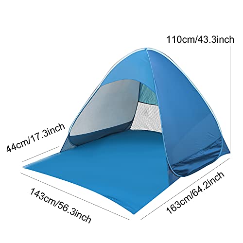 Portable Pop-up Beach Tent with UPF 50+ Sun Protection