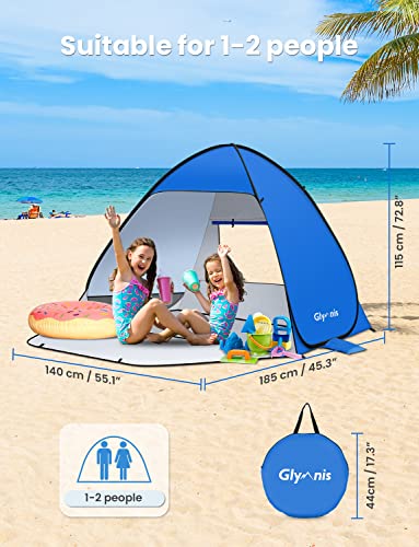 Glymnis Pop Up Beach Tent - Compact Sun Shelter
