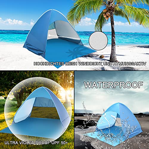 Portable Pop-up Beach Tent with UPF 50+ Sun Protection