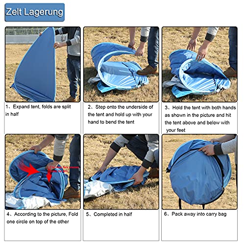 Portable Pop-up Beach Tent with UPF 50+ Sun Protection
