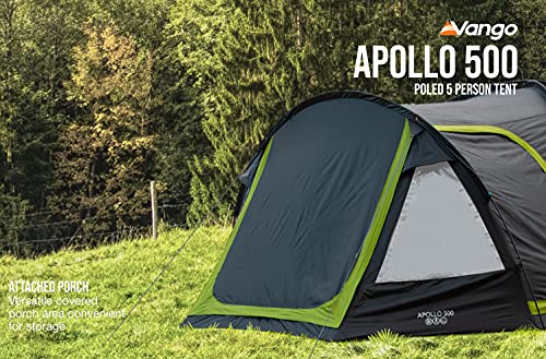 Vango Apollo 500 - Waterproof Outdoor Dome Tent (Black)