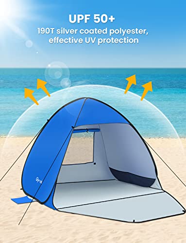 Glymnis Pop Up Beach Tent - Compact Sun Shelter