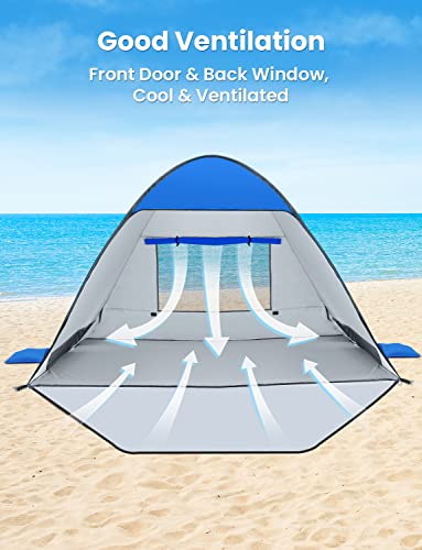 Glymnis Pop Up Beach Tent - Compact Sun Shelter