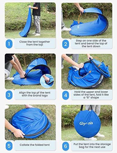 Glymnis Pop Up Beach Tent - Compact Sun Shelter