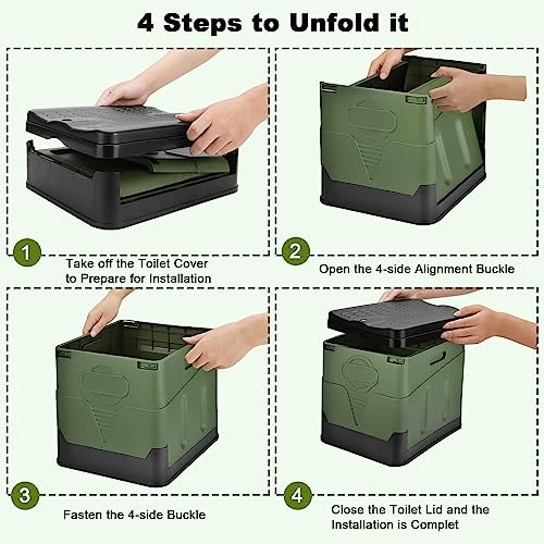 Foldable Camping Toilet - Mobile, Dry Separation, Adult