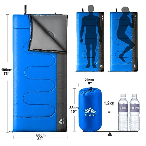 Night Cat Camping Sleeping Bag - 3 Season Lightweight
