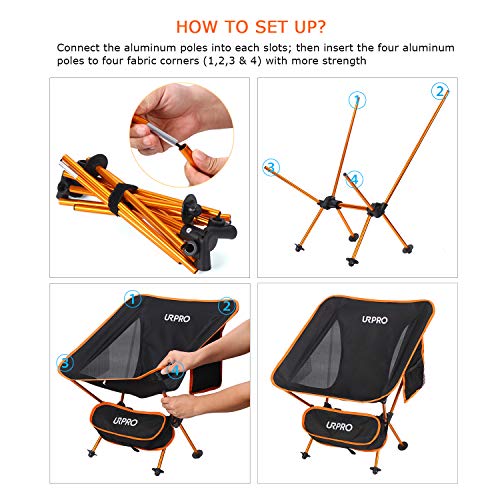 URPRO Ultralight Portable Folding Outdoor Camping Chair