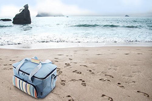 30L Foldable Cooler Bag - Lightweight Insulated Beach Bag