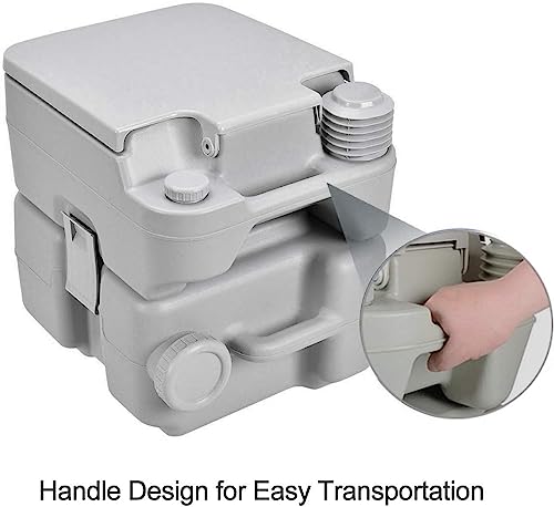 Dripex 20L Removable Handle Portable Camping Toilet
