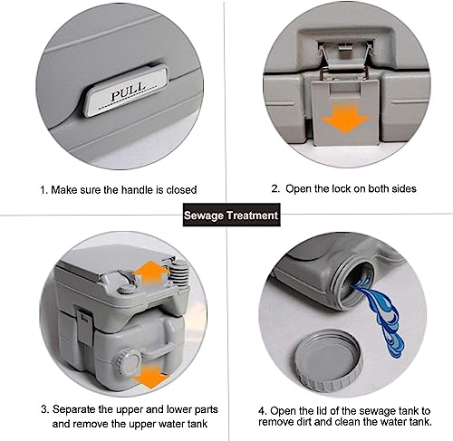 Dripex 20L Removable Handle Portable Camping Toilet