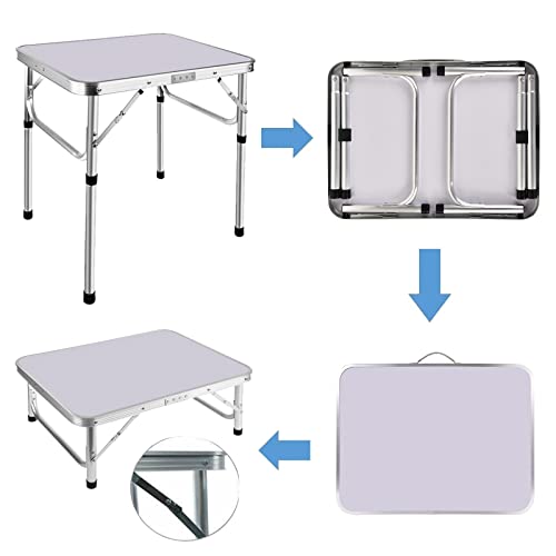Outdoor Folding Picnic Table - Adjustable Heights, Lightweight