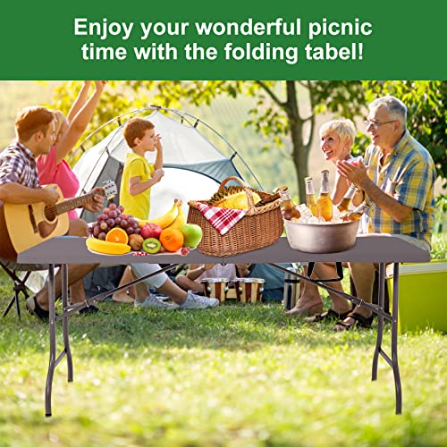 Rainberg 6ft Folding Picnic Camping Outdoor Table (Grey)