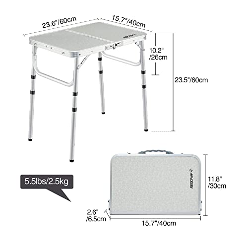 Adjustable Height Folding Camping Table - Portable & Versatile