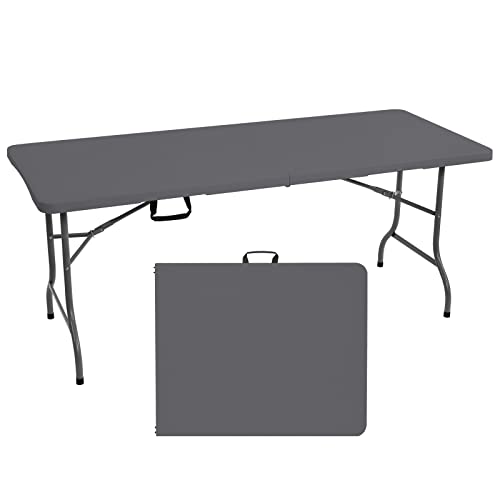 Rainberg 6ft Folding Picnic Camping Outdoor Table (Grey)