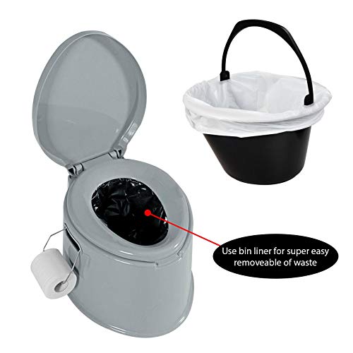 ASAB Adult Size Portable Camping Toilet 5L