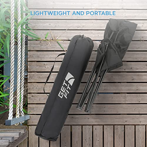 Premium Camping Chair - Padded, Foldable, Lightweight - Black