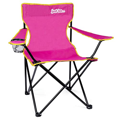 Foldable Camping Chair for Adults and Kids - Dark Pink