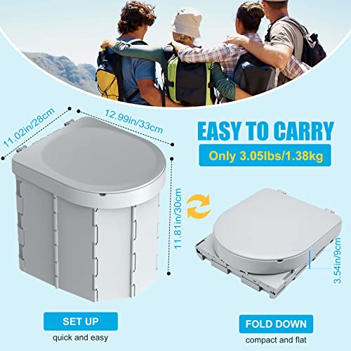 WADEO Upgraded Portable Camping Toilet, Sturdy & Comfortable