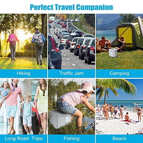 WADEO Upgraded Portable Camping Toilet, Sturdy & Comfortable
