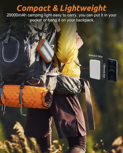 Eventek Rechargeable LED Camping Lantern – 4000LM, 5 Light Modes