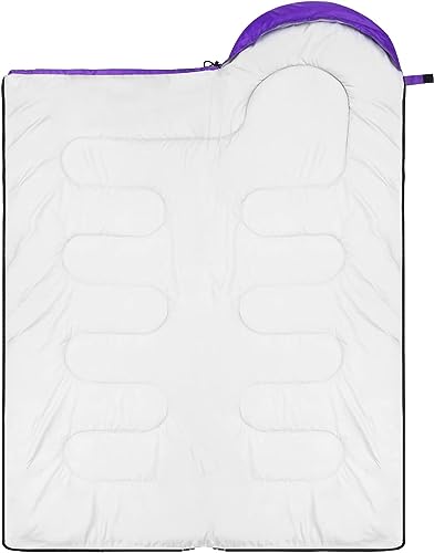 Sportneer Purple and Pink Adult Camping Sleeping Bag