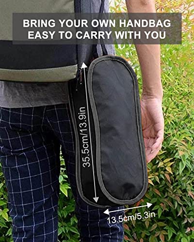 Black Foldable Camp Chair with Pocket and Carry Bag