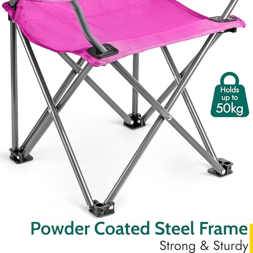 Pink Kids Camping Chair: Lightweight and Foldable