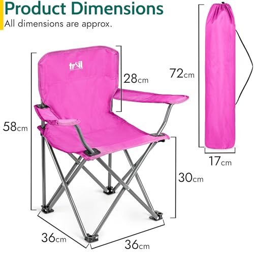 Pink Kids Camping Chair: Lightweight and Foldable