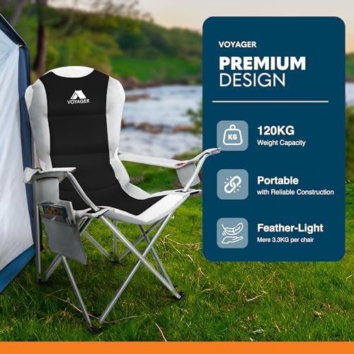 Premium Padded Camping Chairs - Lightweight & Foldable